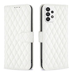 Coque Portefeuille Livre Cuir Etui Clapet B11F pour Samsung Galaxy A73 5G Blanc