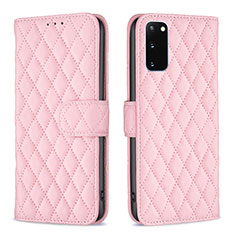 Coque Portefeuille Livre Cuir Etui Clapet B11F pour Samsung Galaxy S20 5G Or Rose