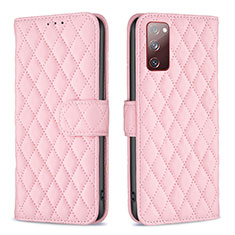 Coque Portefeuille Livre Cuir Etui Clapet B11F pour Samsung Galaxy S20 FE (2022) 5G Or Rose