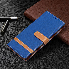 Coque Portefeuille Livre Cuir Etui Clapet B11F pour Samsung Galaxy S22 Ultra 5G Bleu Royal