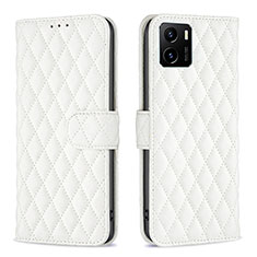 Coque Portefeuille Livre Cuir Etui Clapet B11F pour Vivo iQOO U5x Blanc