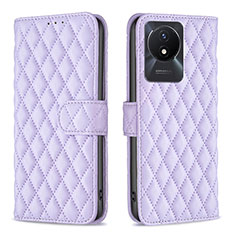 Coque Portefeuille Livre Cuir Etui Clapet B11F pour Vivo Y02 Violet