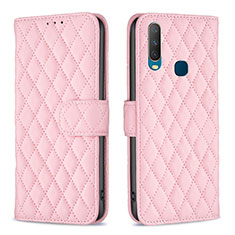 Coque Portefeuille Livre Cuir Etui Clapet B11F pour Vivo Y11 Or Rose