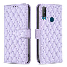 Coque Portefeuille Livre Cuir Etui Clapet B11F pour Vivo Y11 Violet