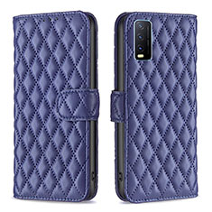 Coque Portefeuille Livre Cuir Etui Clapet B11F pour Vivo Y11s Bleu