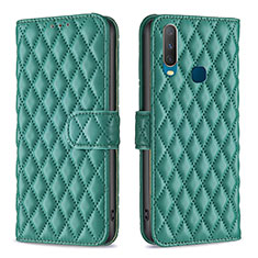 Coque Portefeuille Livre Cuir Etui Clapet B11F pour Vivo Y15 Vert