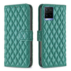 Coque Portefeuille Livre Cuir Etui Clapet B11F pour Vivo Y33T Vert