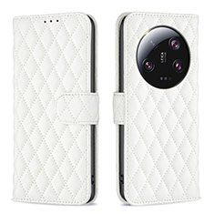 Coque Portefeuille Livre Cuir Etui Clapet B11F pour Xiaomi Mi 13 Ultra 5G Blanc