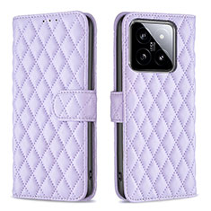 Coque Portefeuille Livre Cuir Etui Clapet B11F pour Xiaomi Mi 14 5G Violet