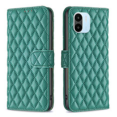 Coque Portefeuille Livre Cuir Etui Clapet B11F pour Xiaomi Poco C51 Vert