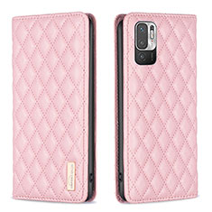 Coque Portefeuille Livre Cuir Etui Clapet B11F pour Xiaomi POCO M3 Pro 5G Or Rose