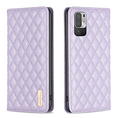 Coque Portefeuille Livre Cuir Etui Clapet B11F pour Xiaomi POCO M3 Pro 5G Violet