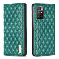 Coque Portefeuille Livre Cuir Etui Clapet B11F pour Xiaomi Redmi 10 4G Vert