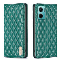 Coque Portefeuille Livre Cuir Etui Clapet B11F pour Xiaomi Redmi 10 5G Vert