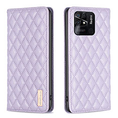 Coque Portefeuille Livre Cuir Etui Clapet B11F pour Xiaomi Redmi 10 India Violet