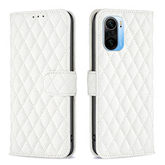 Coque Portefeuille Livre Cuir Etui Clapet B11F pour Xiaomi Redmi K40 Pro 5G Blanc