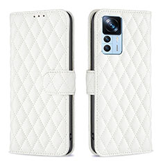 Coque Portefeuille Livre Cuir Etui Clapet B11F pour Xiaomi Redmi K50 Ultra 5G Blanc