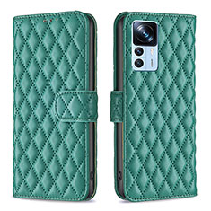 Coque Portefeuille Livre Cuir Etui Clapet B11F pour Xiaomi Redmi K50 Ultra 5G Vert