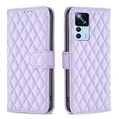 Coque Portefeuille Livre Cuir Etui Clapet B11F pour Xiaomi Redmi K50 Ultra 5G Violet