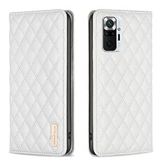 Coque Portefeuille Livre Cuir Etui Clapet B11F pour Xiaomi Redmi Note 10 Pro Max Blanc