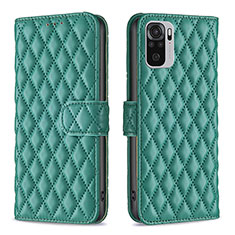 Coque Portefeuille Livre Cuir Etui Clapet B11F pour Xiaomi Redmi Note 10S 4G Vert