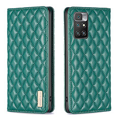 Coque Portefeuille Livre Cuir Etui Clapet B11F pour Xiaomi Redmi Note 11 4G (2021) Vert