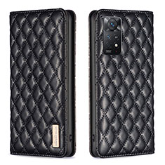 Coque Portefeuille Livre Cuir Etui Clapet B11F pour Xiaomi Redmi Note 11 Pro 4G Noir