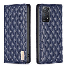 Coque Portefeuille Livre Cuir Etui Clapet B11F pour Xiaomi Redmi Note 11 Pro 5G Bleu