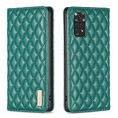 Coque Portefeuille Livre Cuir Etui Clapet B11F pour Xiaomi Redmi Note 11S 4G Vert