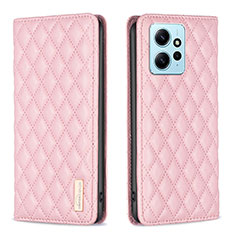 Coque Portefeuille Livre Cuir Etui Clapet B11F pour Xiaomi Redmi Note 12 4G Or Rose