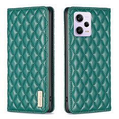 Coque Portefeuille Livre Cuir Etui Clapet B11F pour Xiaomi Redmi Note 12 Explorer Vert