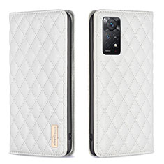 Coque Portefeuille Livre Cuir Etui Clapet B11F pour Xiaomi Redmi Note 12 Pro 4G Blanc