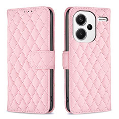 Coque Portefeuille Livre Cuir Etui Clapet B11F pour Xiaomi Redmi Note 13 Pro+ Plus 5G Or Rose