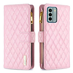 Coque Portefeuille Livre Cuir Etui Clapet B12F pour Nokia G22 Or Rose