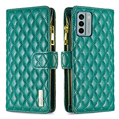 Coque Portefeuille Livre Cuir Etui Clapet B12F pour Nokia G22 Vert