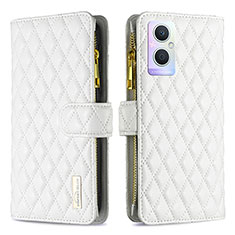 Coque Portefeuille Livre Cuir Etui Clapet B12F pour OnePlus Nord N20 5G Blanc