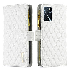 Coque Portefeuille Livre Cuir Etui Clapet B12F pour Oppo A16 Blanc