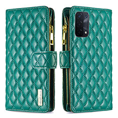 Coque Portefeuille Livre Cuir Etui Clapet B12F pour Oppo A74 5G Vert