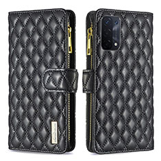 Coque Portefeuille Livre Cuir Etui Clapet B12F pour Oppo A93 5G Noir