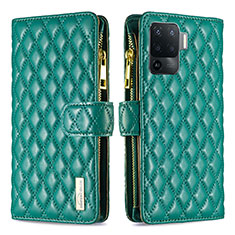 Coque Portefeuille Livre Cuir Etui Clapet B12F pour Oppo A94 4G Vert