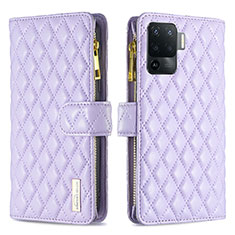 Coque Portefeuille Livre Cuir Etui Clapet B12F pour Oppo A94 4G Violet