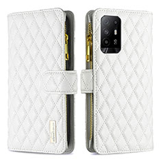 Coque Portefeuille Livre Cuir Etui Clapet B12F pour Oppo A94 5G Blanc