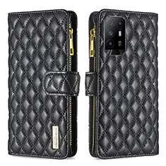 Coque Portefeuille Livre Cuir Etui Clapet B12F pour Oppo A94 5G Noir