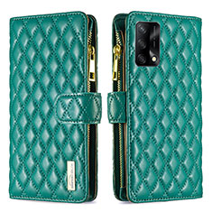 Coque Portefeuille Livre Cuir Etui Clapet B12F pour Oppo A95 4G Vert