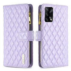 Coque Portefeuille Livre Cuir Etui Clapet B12F pour Oppo F19s Violet