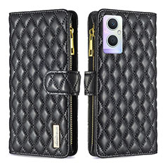 Coque Portefeuille Livre Cuir Etui Clapet B12F pour Oppo F21 Pro 5G Noir