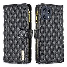 Coque Portefeuille Livre Cuir Etui Clapet B12F pour Oppo Find X5 Pro 5G Noir