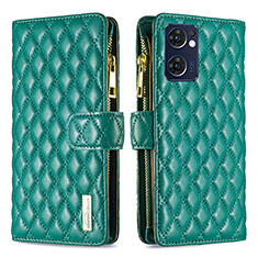 Coque Portefeuille Livre Cuir Etui Clapet B12F pour Oppo Reno7 5G Vert