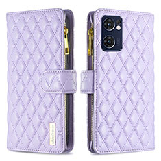 Coque Portefeuille Livre Cuir Etui Clapet B12F pour Oppo Reno7 5G Violet