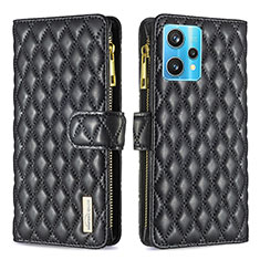 Coque Portefeuille Livre Cuir Etui Clapet B12F pour Realme 9 4G Noir